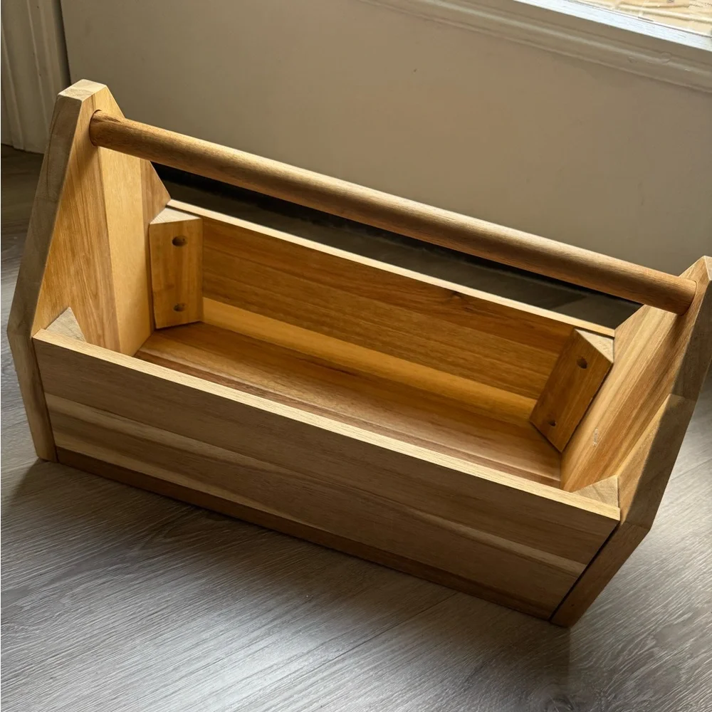 IKEA Skogsta wooden caddy tool storage